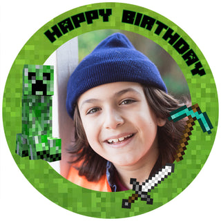 Personalised Minecraft Edible Cake Image | Minecraft Party Supplies NZ