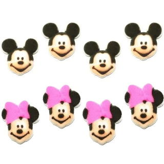 Mickey & Minnie Mouse Face Icing Decoration - 8 Pkt
