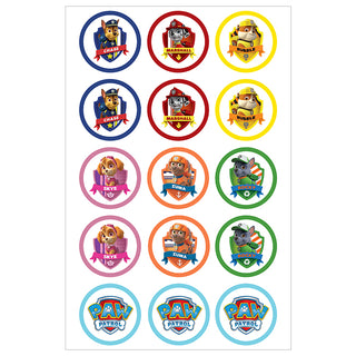 Paw Patrol Characters Edible Icing Cupcake Images