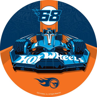 Blue & Orange Hot Wheels Edible Icing Cake Image - LAST ONE