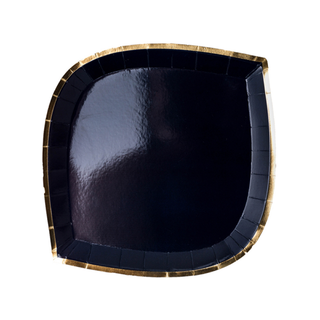 Posh Noir Charger Plates - 8 Pkt
