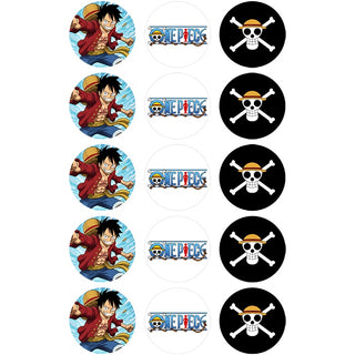 One Piece Deluxe Edible Icing Cupcake Images