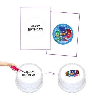 PJ Masks Burnaway Edible Cake Image Set | PJ Masks Party Supplies NZ