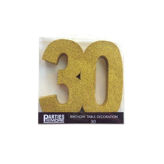 Foam Glitter Number 30 Gold Centrepiece | 30th Birthday Party Decorations NZ