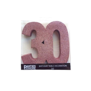 Foam Glitter Number 30 Rose Gold Centrepiece | 30th Birthday Party Decorations NZ
