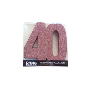 Foam Glitter Number 40 Rose Gold Centrepiece | 40th Birthday Party Decorations NZ