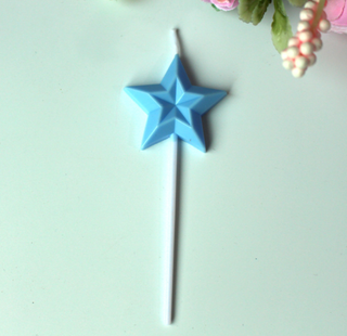 Light Blue Single Star Candle