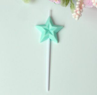 Mint Green Single Star Candle