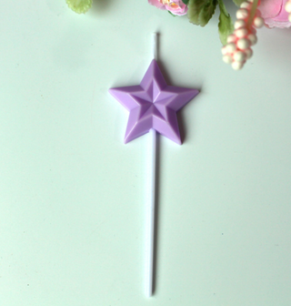 Lilac Single Star Candle