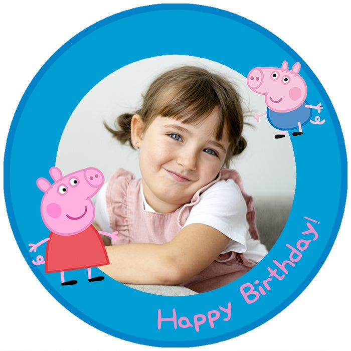 Personalised Peppa Pig Edible Cake Image NZ Build a Birthday NZ