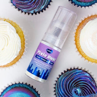 GoBake | Edible Pixie Dust Duotone - Opal & Azure | Purple Cake Decorations NZ