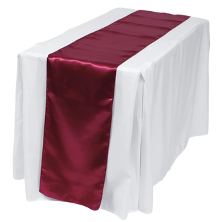 Burgundy Satin Table Runner
