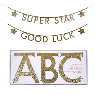Meri Meri | Gold Letter Garland | Gold Party Supplies