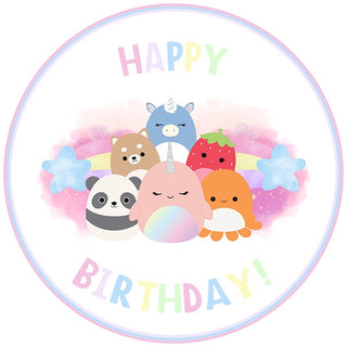 Squishmallows Round Edible Cake Image | Squishmallow Party Supplies NZ