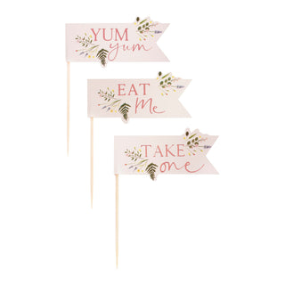 Ginger Ray Afternoon Tea Cupcake Toppers - 12 Pkt