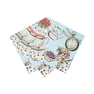 Talking Tables | Truly Alice Blue Napkins | Alice in Wonderland Party Supplies NZ