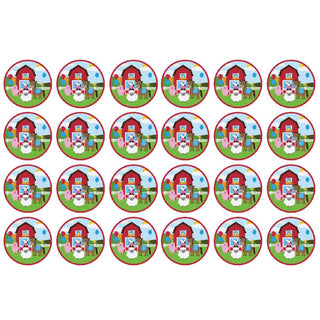 Farmhouse Fun Edible Icing Cupcake Images | Farm Party Supplies NZ