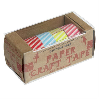 Striped Paper Craft Tape - 4 Pkt