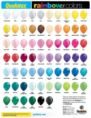Qualatex Bag of 100 Plain Coloured Balloons