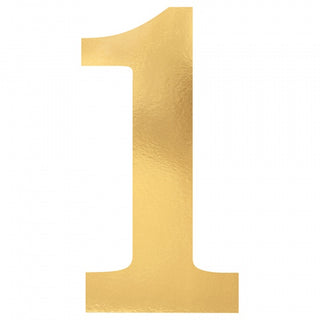 Gold Number 1 Cutout Decorations - 6 Pkt