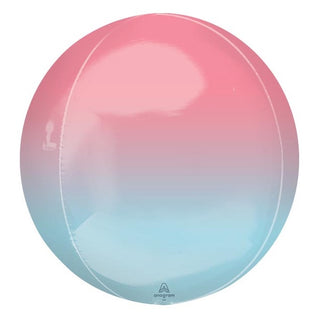 Ombre Red Blue Orbz Foil Balloon