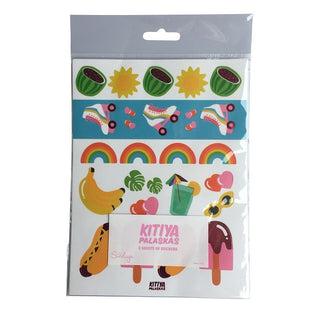 Kitiya Palaskas Stickers | Summer icons Stickers  Kitiya Palaskas Summer Icons Party | NZ Party Supplies |