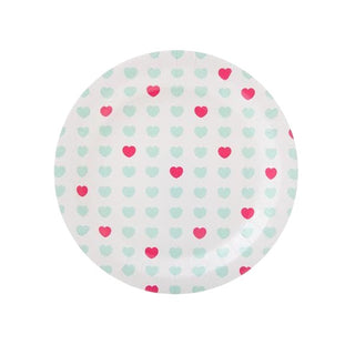 Aqua & Hot Pink Sweetheart Plates | Sweetheart Plates | NZ Party Supplies |