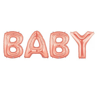 Rose Gold Foil Balloons - BABY
