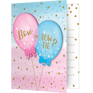 Gender Reveal Balloons Invitations | Gender Reveal Party NZ