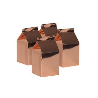 Five Star Metallic Rose Gold Milk Cartons | Five Star Rose Gold Milk Cartons | Five Star Milk Cartons | Five Star | Metallic Rose Gold Milk Cartons | Rose Gold Milk Cartons | NZ Party Supplies |