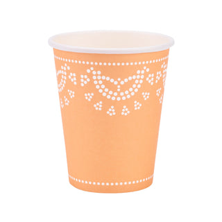 Peach Doily Cups | Doily Cups | NZ Party Supplies |