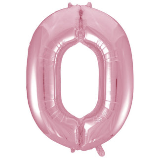 Pink 0 number balloons | Number Balloons NZ