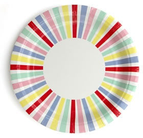 Vintage Carnival Stripe Plates Dinner | Vintage Carnival Stripe Plates |Carnival Stripe Plates | NZ Party Supplies |