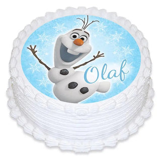 Frozen Olaf Edible Cake Image