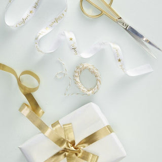 Ginger Ray Merry Christmas Gold Foiled Ribbon Kit | Gift Wrapping NZ