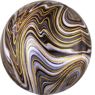 Black Marblez Orbz Foil Balloon