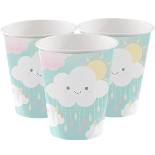 Pastel Rainbow Baby Shower Cups - 8 Pkt