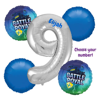 Battle Royale Number Balloon Bouquet | Fortnite Party Supplies NZ