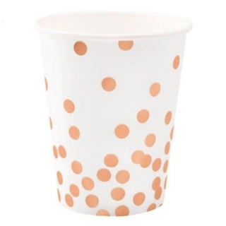 Rose Gold Confetti Cups | Rose Gold Cups | Confetti Cups | NZ Party Supplies |