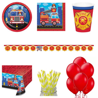 Fire Truck Party Essentials for 8 - SAVE 15%