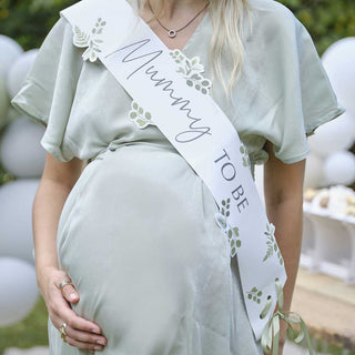 Ginger Ray Mummy to Be Botanical Baby Shower Sash | Baby Shower NZ