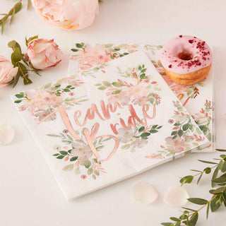 Ginger Ray Floral Hen Party Napkins - Lunch