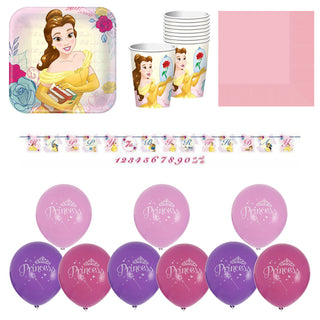 Beauty and the Beast Princess Belle Party Essentials for 8