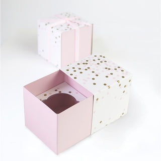 Paper Eskimo Cupcake Gift Boxes - Pink Confetti