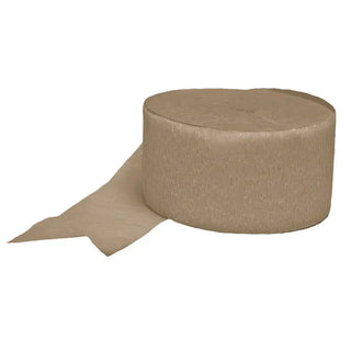 Beige Crepe Streamers | Beige Party Supplies NZ