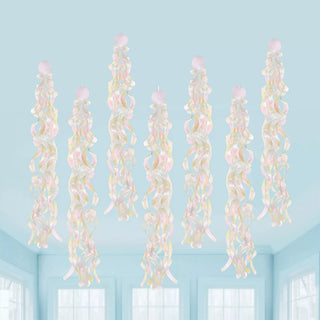 Luminous Birthday Iridescent Swirls Hanging Decorations