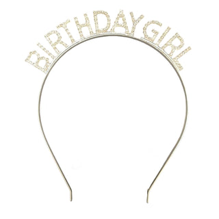 Silver Birthday Girl Headband