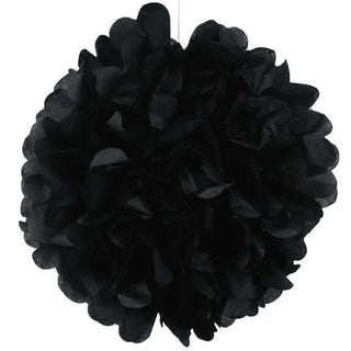 Black Tissue Pom Pom