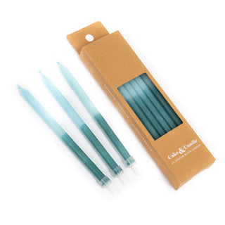 Blue Colour Block Candles - 12 Pkt
