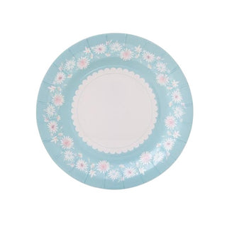 Blue Daisy Chain Plates - Lunch 10 Pkt